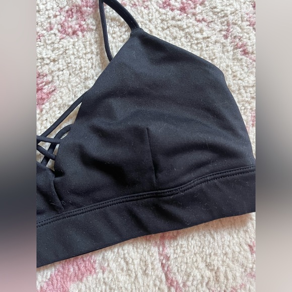 ALO YOGA Interlace Sports Bra Black Size XS (28/30A) - Picture 2 of 11